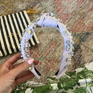 Stoney Clover Lane X Lele Sadoughi Pastel Purple Pearl and Gems Headband